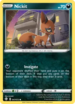 Pokémon-Karte Nickit 047/072