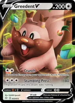 Pokémon-Karte Greedent V 053/072
