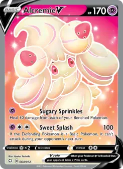 Pokémon-Karte Alcremie V 064/072