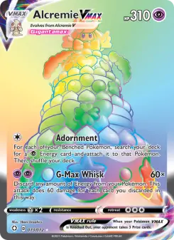 Pokémon-Karte Alcremie VMAX 073/072