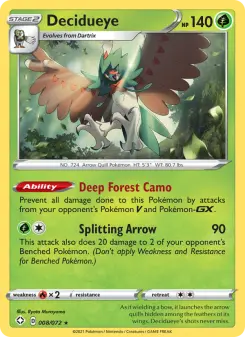 Pokémon-Karte Decidueye 008/072