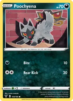 Pokémon-Karte Poochyena 103/185