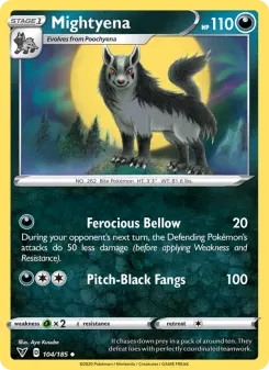 Pokémon-Karte Mightyena 104/185