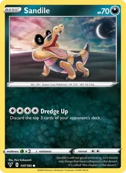 Pokémon-Karte Sandile 107/185