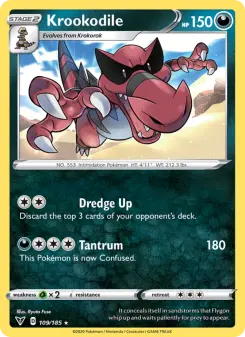 Pokémon-Karte Krookodile 109/185
