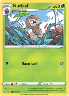 Pokémon-Karte Nuzleaf 011/185