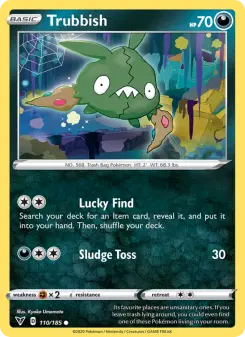 Pokémon-Karte Trubbish 110/185