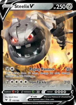 Pokémon-Karte Steelix V 115/185