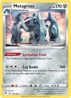 Pokémon-Karte Metagross 118/185