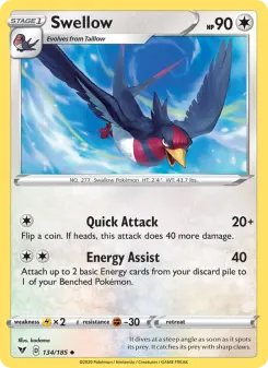 Pokémon-Karte Swellow 134/185