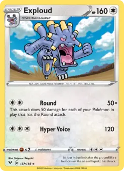 Pokémon-Karte Exploud 137/185