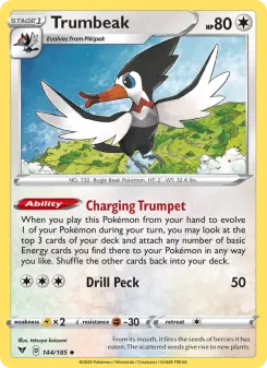 Pokémon-Karte Trumbeak 144/185