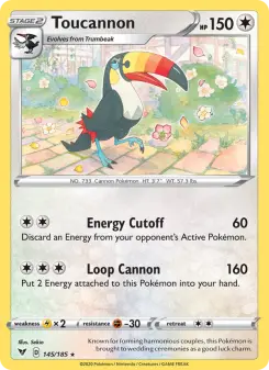 Pokémon-Karte Toucannon 145/185