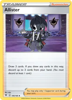 Pokémon-Karte Allister 146/185