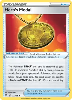 Pokémon-Karte Hero's Medal 152/185