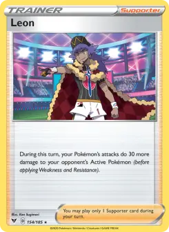 Pokémon-Karte Leon 154/185