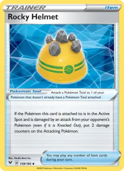 Pokémon-Karte Rocky Helmet 159/185