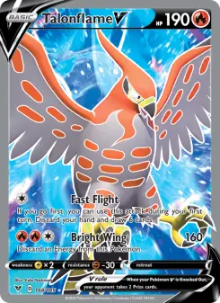 Pokémon-Karte Talonflame V 168/185