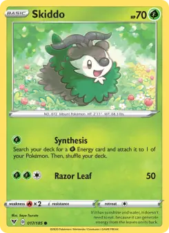 Pokémon-Karte Skiddo 017/185