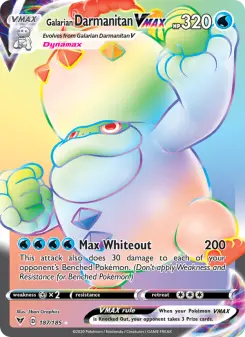 Pokémon-Karte Galarian Darmanitan VMAX 187/185