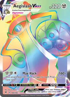 Pokémon-Karte Aegislash VMAX 190/185