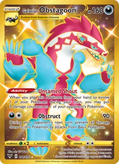 Pokémon-Karte Galarian Obstagoon 198/185