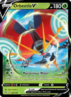 Pokémon-Karte Orbeetle V 020/185