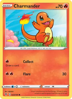 Pokémon-Karte Charmander 023/185