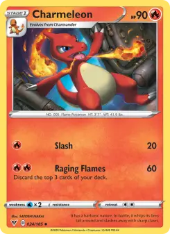 Pokémon-Karte Charmeleon 024/185
