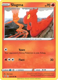 Pokémon-Karte Slugma 027/185