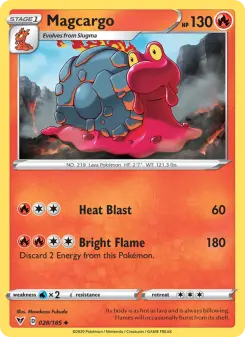Pokémon-Karte Magcargo 028/185