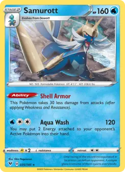 Pokémon-Karte Samurott 035/185