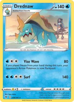 Pokémon-Karte Drednaw 039/185