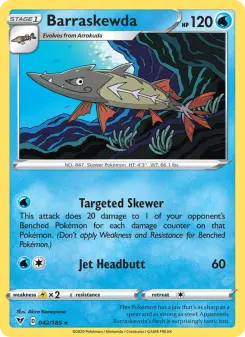 Pokémon-Karte Barraskewda 042/185