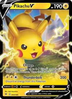 Pokémon-Karte Pikachu V 043/185