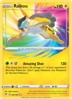Pokémon-Karte Raikou 050/185
