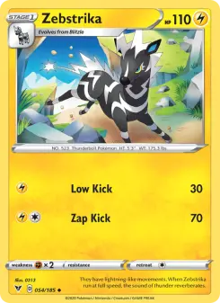 Pokémon-Karte Zebstrika 054/185