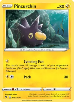 Pokémon-Karte Pincurchin 062/185