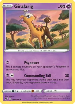 Pokémon-Karte Girafarig 065/185