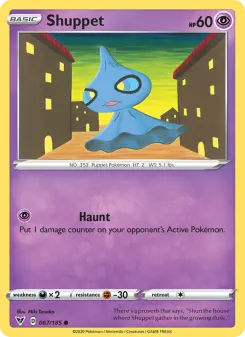 Pokémon-Karte Shuppet 067/185