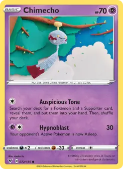 Pokémon-Karte Chimecho 072/185