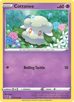 Pokémon-Karte Cottonee 075/185