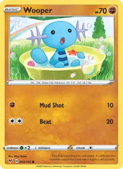 Pokémon-Karte Wooper 083/185