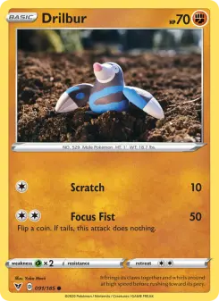 Pokémon-Karte Drilbur 091/185