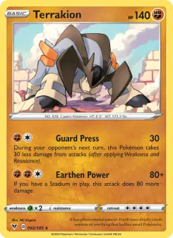 Pokémon-Karte Terrakion 092/185