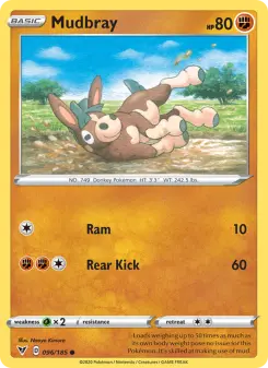 Pokémon-Karte Mudbray 096/185