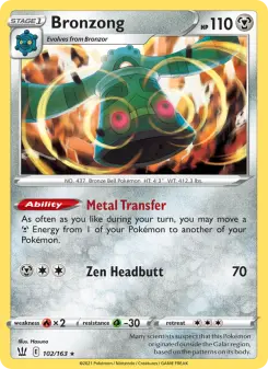 Pokémon-Karte Bronzong 102/163