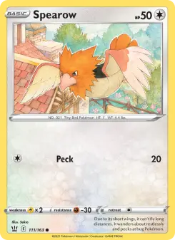 Pokémon-Karte Spearow 111/163