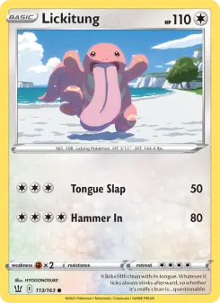Pokémon-Karte Lickitung 113/163