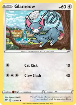 Pokémon-Karte Glameow 115/163